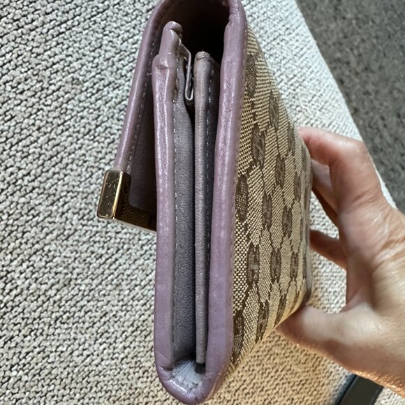 Gucci Canvas Signature Lilac Purple Long Wallet 231099-2149 - Picture 4 of 14